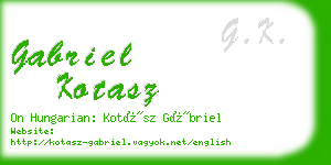 gabriel kotasz business card